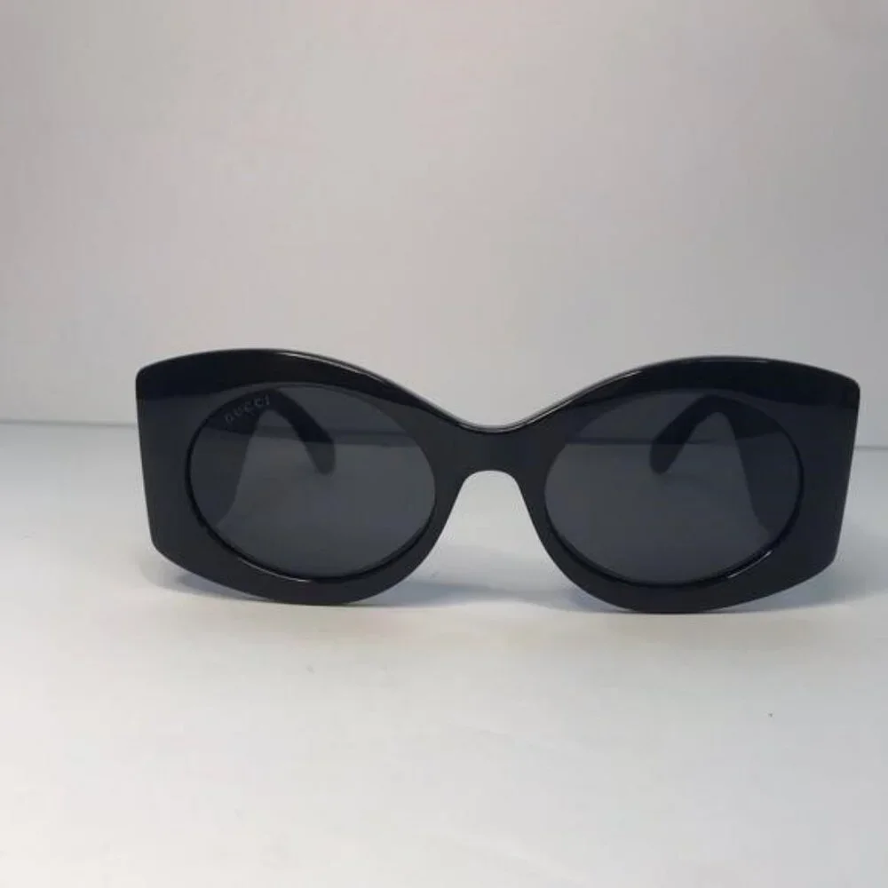 New- 💯 Original Gucci GG0810S 001 Oval Quilted Thick Rim sunglasse